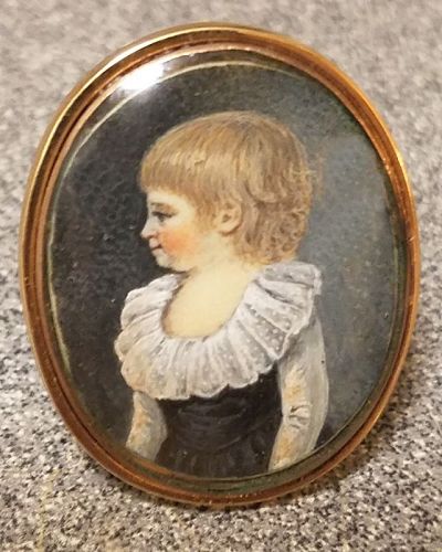 A Wonderful French Portrait Miniature Ring c1790