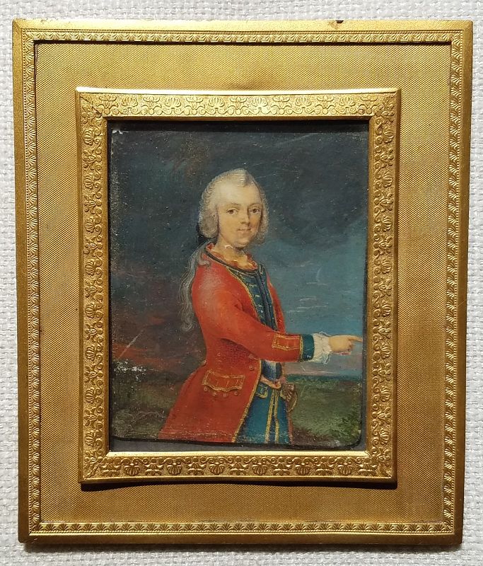 Miniature Painting of  Royal Family Member c1740