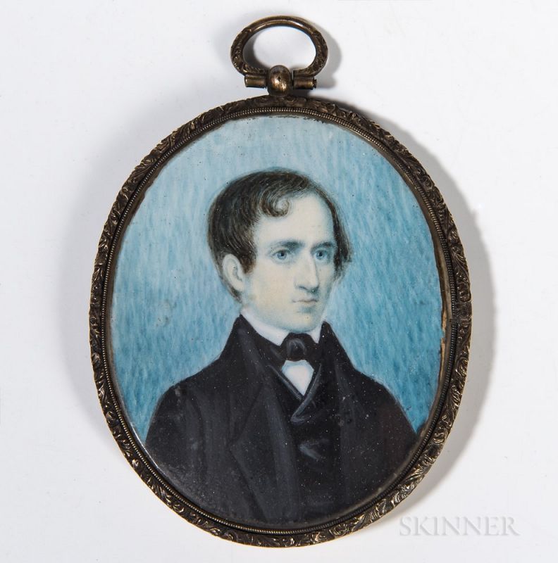 American Portrait Miniature of a Gentleman c1830