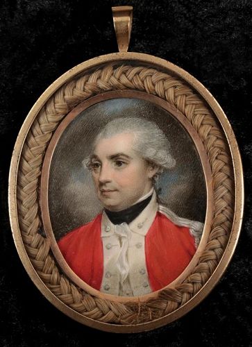 A Fine Samuel Shelley Miniature Painting of an Officer c1784