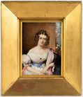 Stunning Francois-Theodore Rochard Miniature Portrait c1835