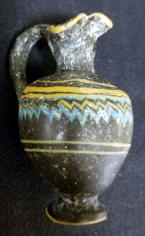 Extremely Rare Glass Oenochoe c 500 BC - 400 BC
