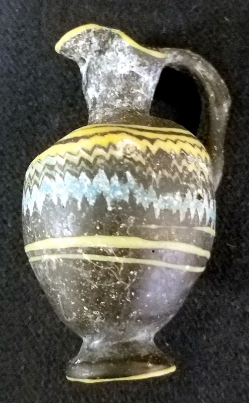 Extremely Rare Glass Oenochoe c 500 BC - 400 BC