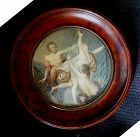 Miniature Painting Satyr and Nymphs c1845