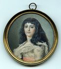 Miniature Portrait of Madame Roland Late 19th Century