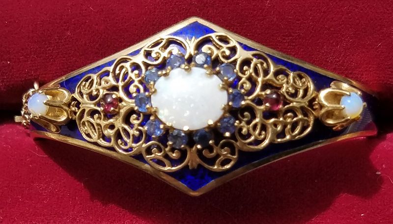 Edwardian 14K Gold and Sapphire Bracelet c1910