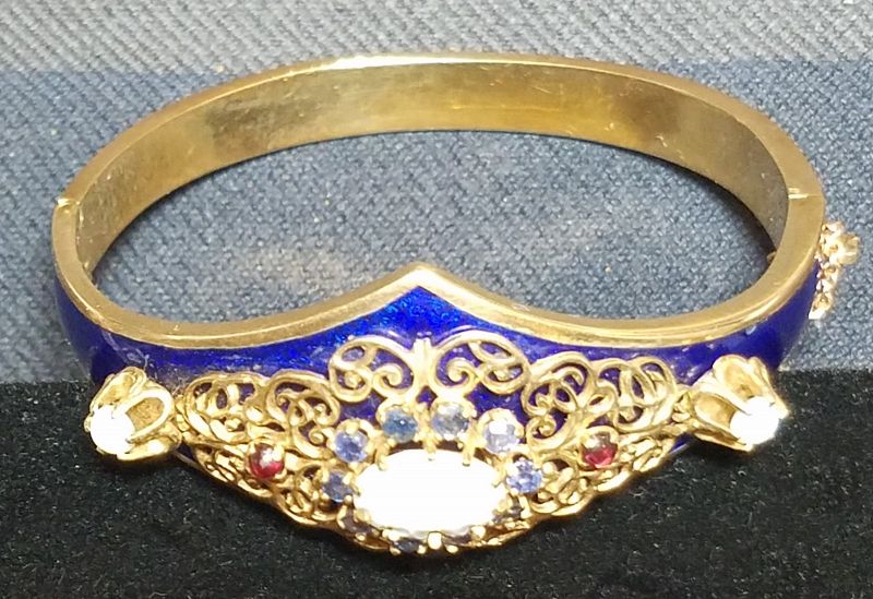 Edwardian 14K Gold and Sapphire Bracelet c1910