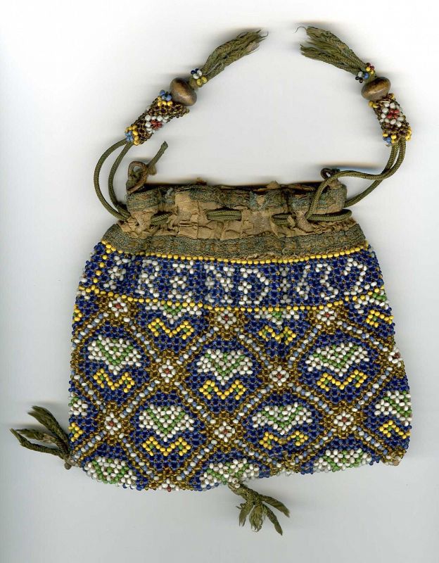 Extremely Rare Dated Beaded Purse c1632