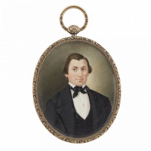 Christopher Greiner Portrait Miniature c1843