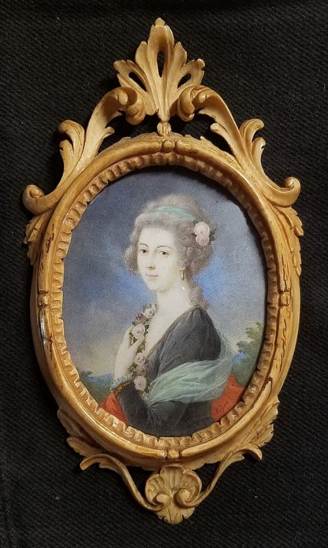 Fine Pair of  Miniatures by Fuger? with Rare Frames 18th - 19th C