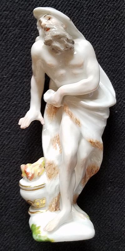 A Rare Chelsea Red Anchor Figure of Winter c1755