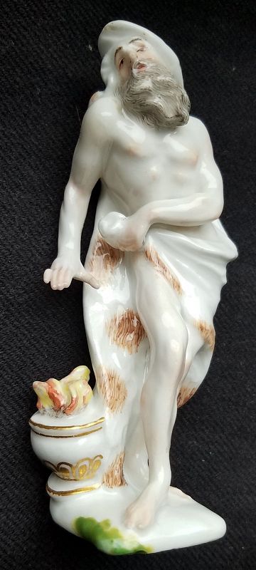 A Rare Chelsea Red Anchor Figure of Winter c1755