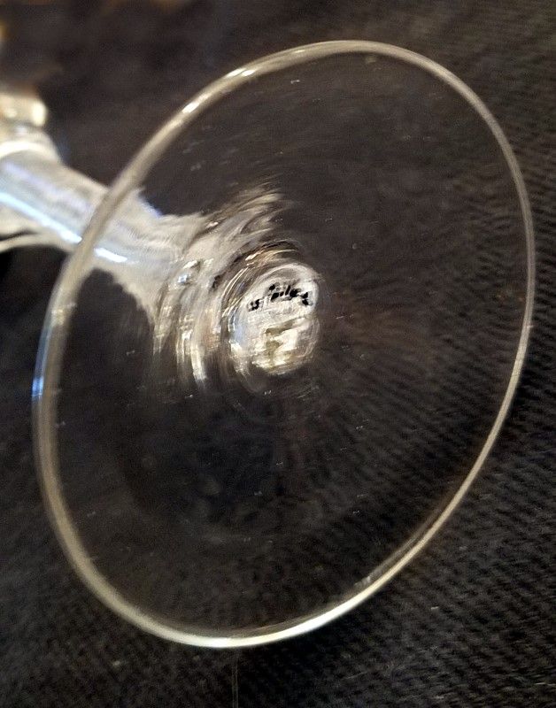Georgian English Air Twist Wine Glass c1755