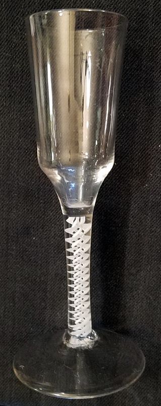 Georgian Opaque Twist Drinking Ale Glass c1765