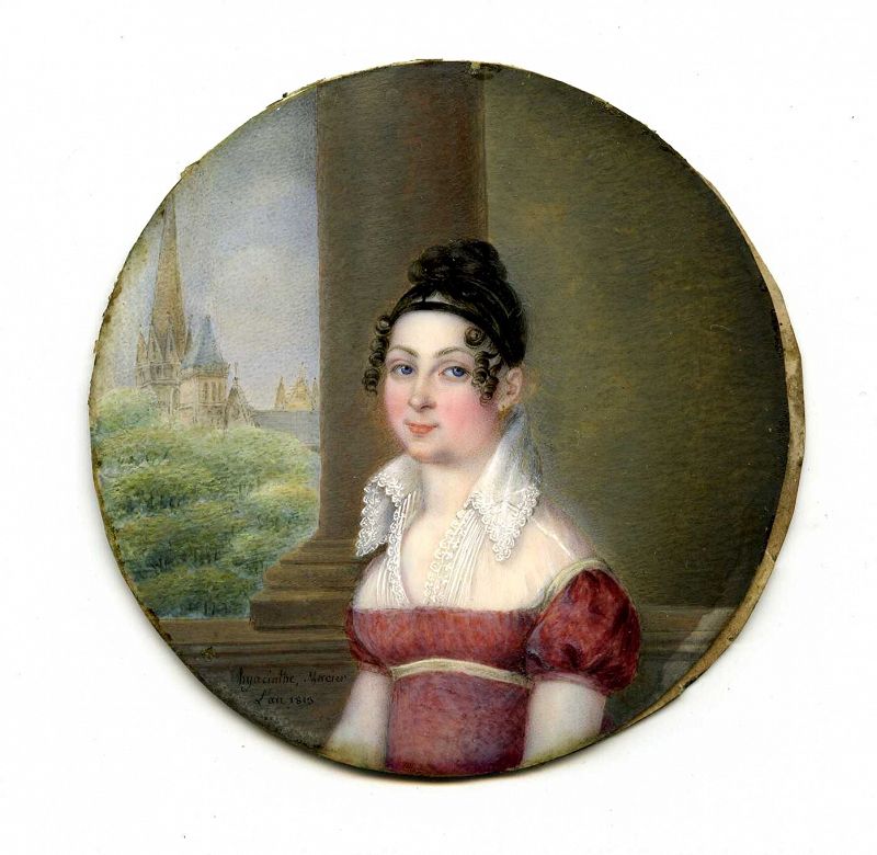 A Fine Hyacinthe  Mercier Portrait Miniature c1813