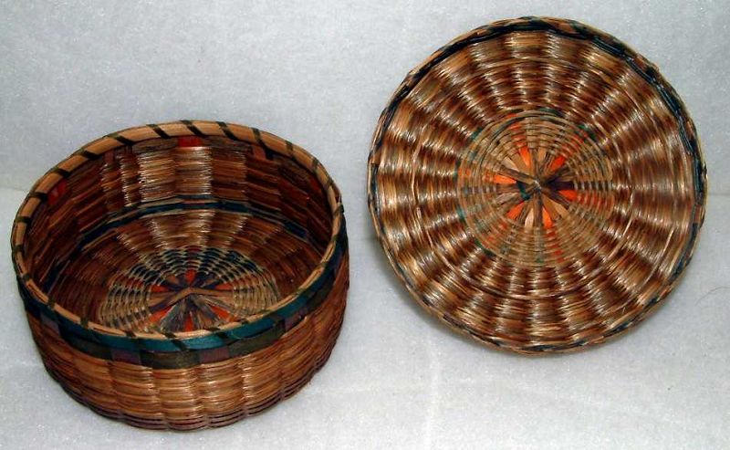 Three Penobscot Indian Baskets c1900