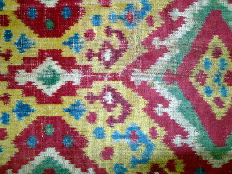 Uzbekistan Velvet Ikat Examplar 19th C