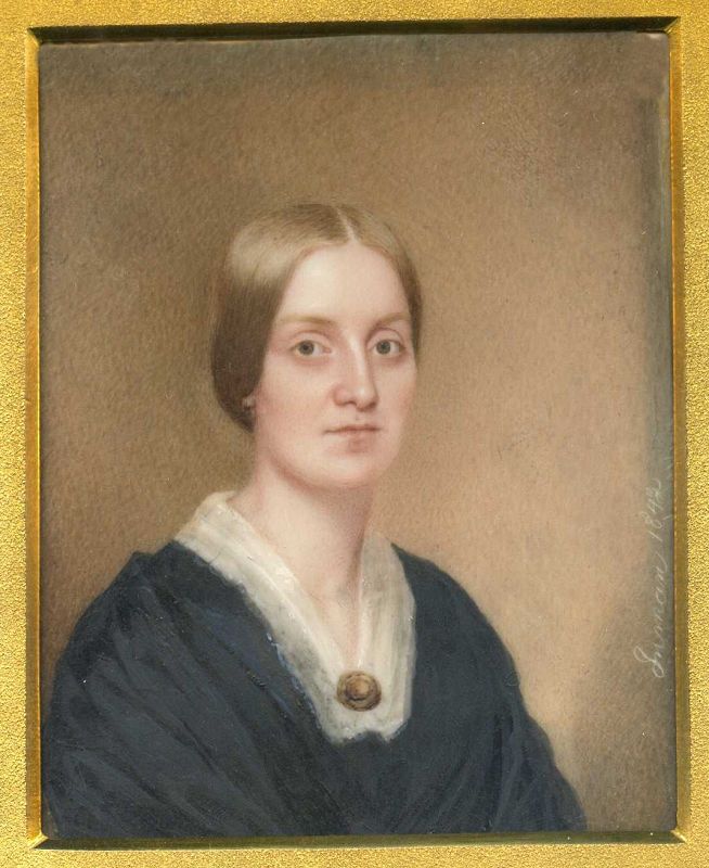 Signed Portrait Miniature of T. Roosevelt Grandmother c1842