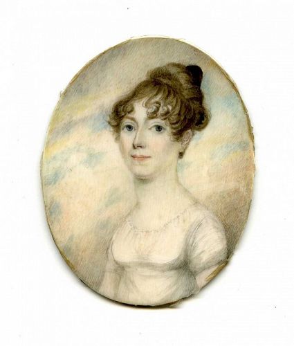 Portrait Miniature of Young Lady  c1810