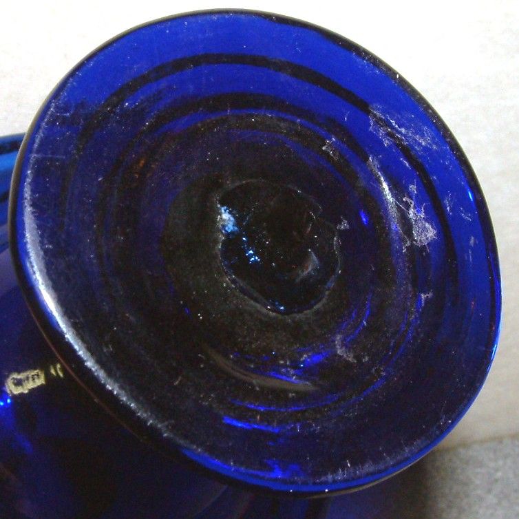 Continental Cobalt Glass Salt or Sweetmeat c1780