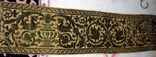Early Italian Cut Velvet Panel 16th Century