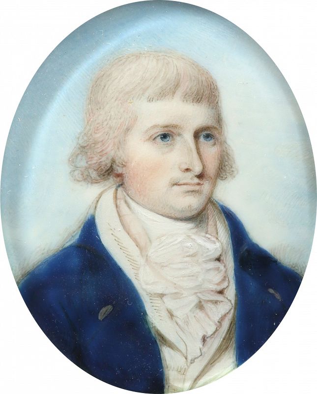 Thomas H. Hull Portrait Miniature  c1790