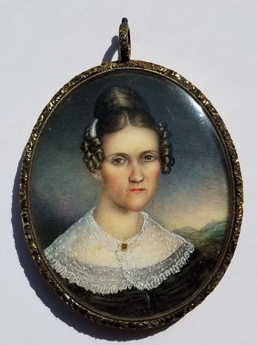 Rare J.V. Sturgeon Portrait Miniature c1830