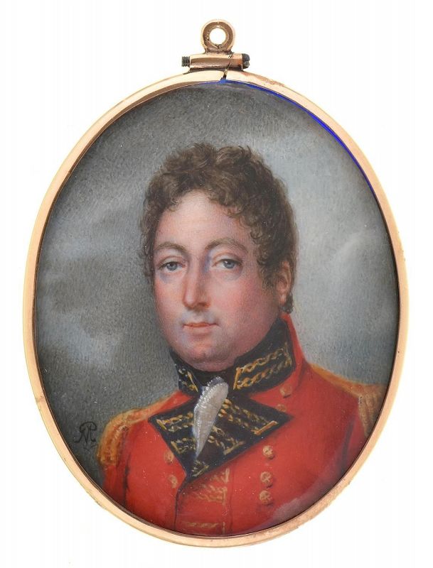 A Fine Portrait Miniature of an Officer c1805