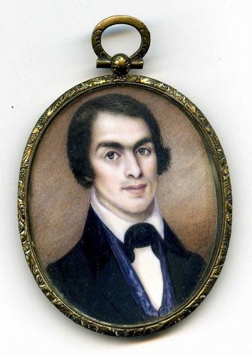 A Strong Portrait Miniature of a Gent c1830