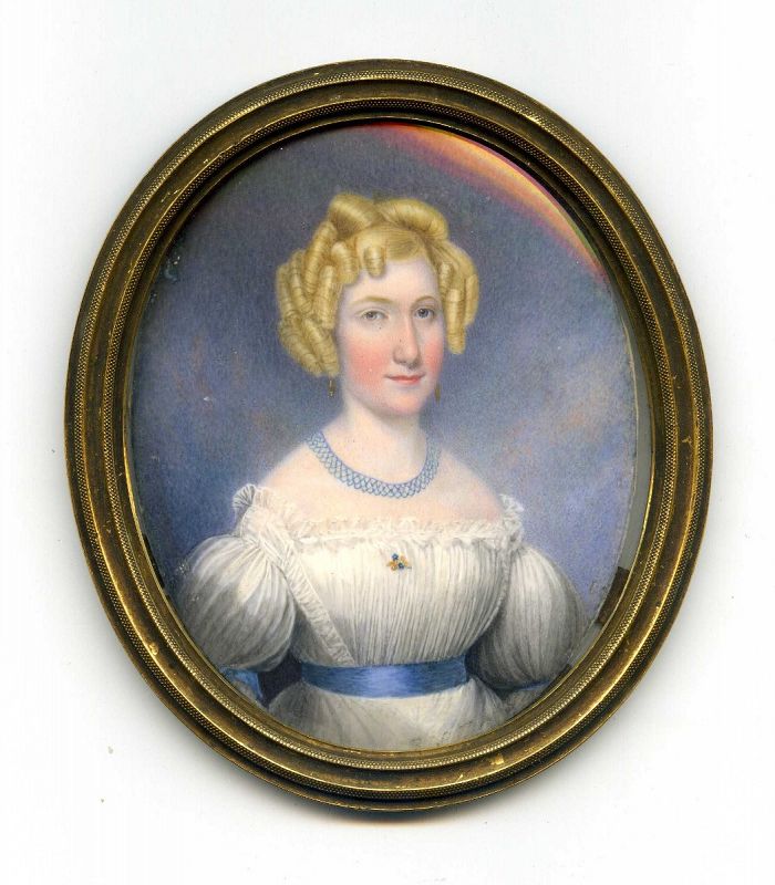 R. Mills Miniature Portrait c1829