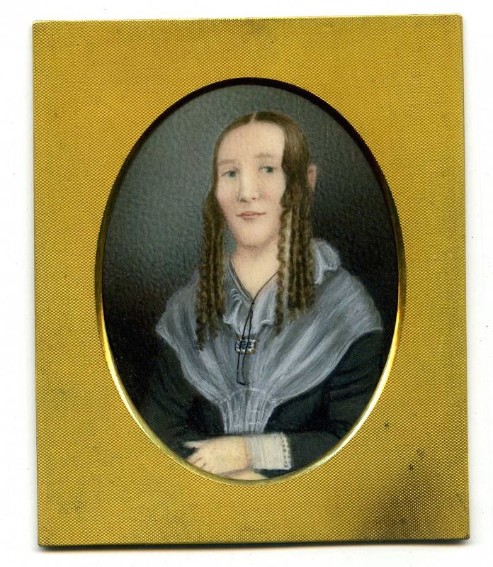 An Interesting American Miniature Portrait c 1830