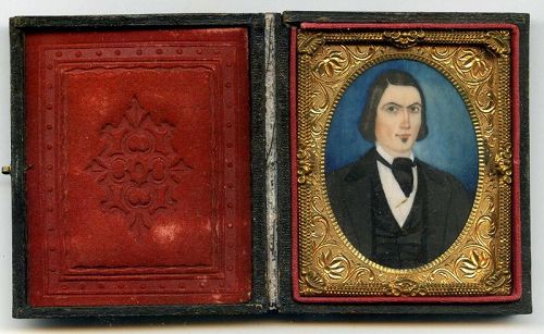 A Rare William Baldwin Portrait Miniature c 1845