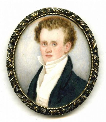 A Rare Mrs. Samuel Richardson Miniature Portrait c1835