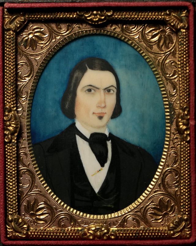 Rare Miniature Portrait by William Baldwin c1845