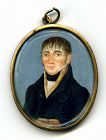 Continental Portrait Miniature of Man With Book c1805