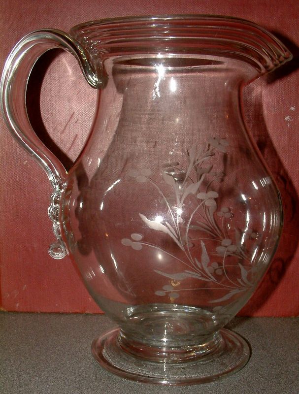 A Fine 19th Century Engraved Pitcher