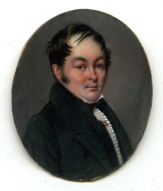 Portrait Miniature of an American Captain c1830