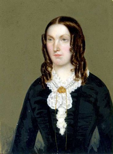 A Strong American Portrait Miniature of a Woman c1840