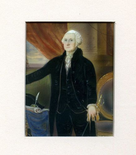 George Washington Portrait Miniature 19th c