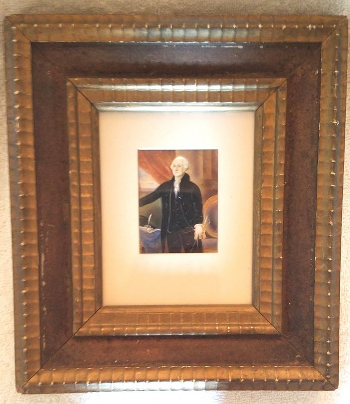 George Washington Portrait Miniature 19th c