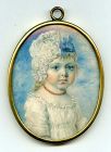 A Portrait Miniature of a Beautiful Child c1798
