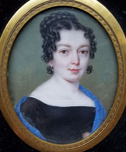 Portrait Miniature of a Woman c1835