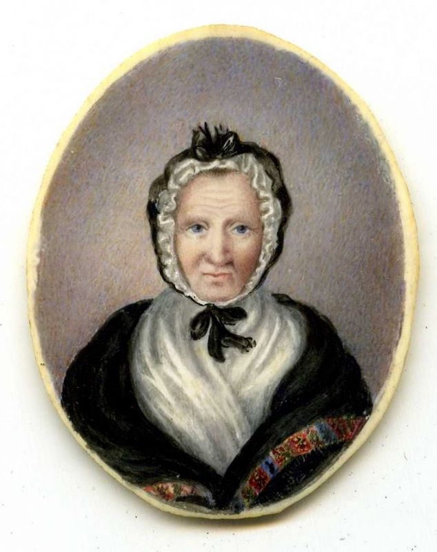 Scottish Portrait Miniature of an Older Woman  c1820