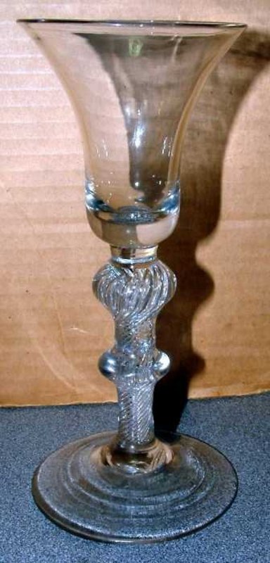 English MSAT Wine Glass c 1755