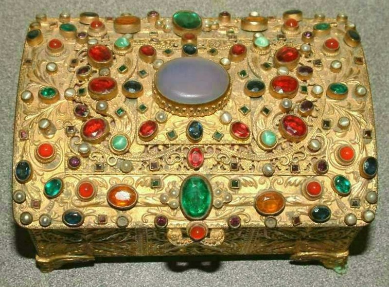 Austrian Bronze Jewelry Box  c 1930