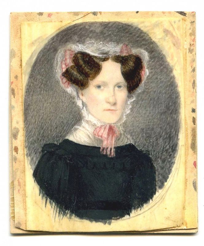 Striking Miniature Portrait c 1830