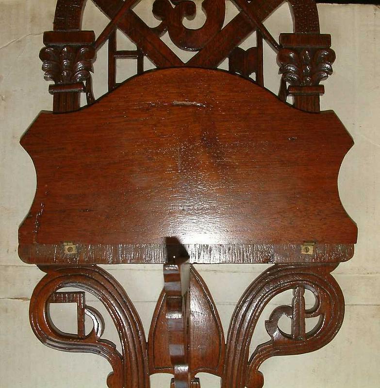 Elaborately Carved American Masonic Shelf; C 1860