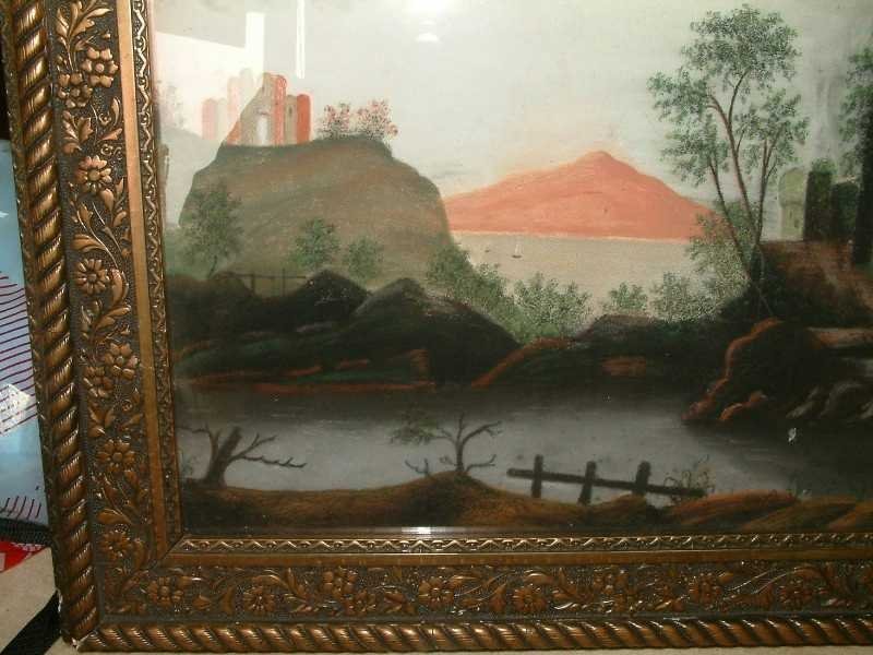 Pastel Color Sandpaper Painting  C 1850