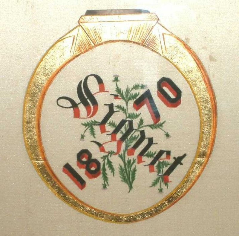 Painting on Silk of &quot;Signet Ring&quot;; c  1870