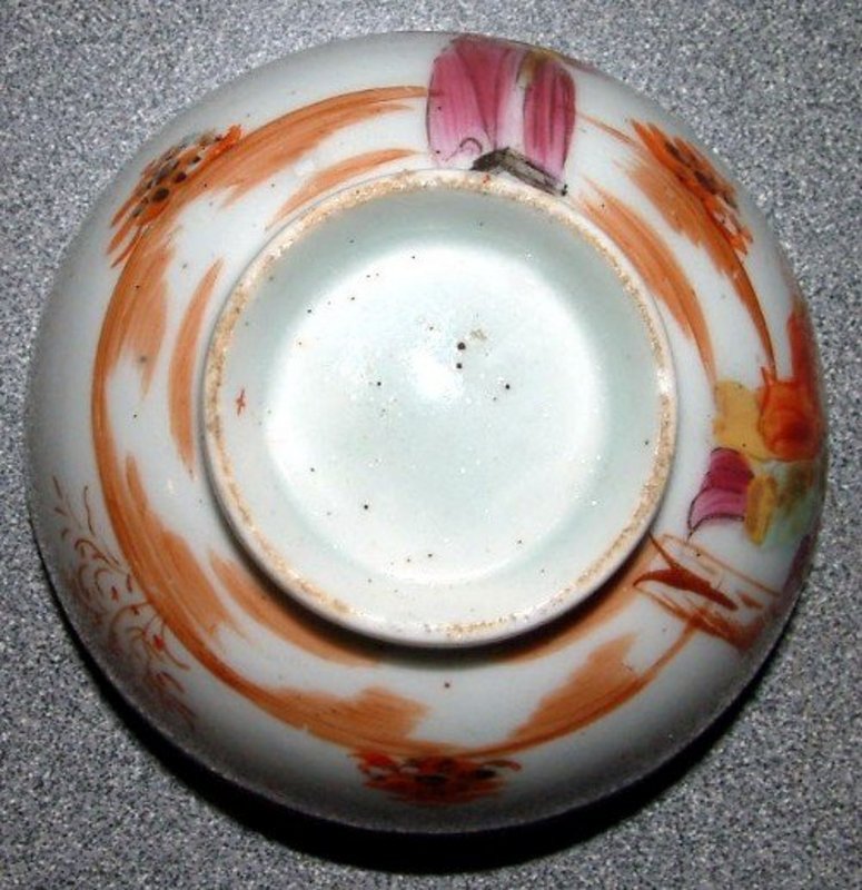 Fine English Porcelain Lowestoft Tea Bowl; C 1775